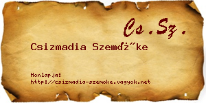 Csizmadia Szemőke névjegykártya